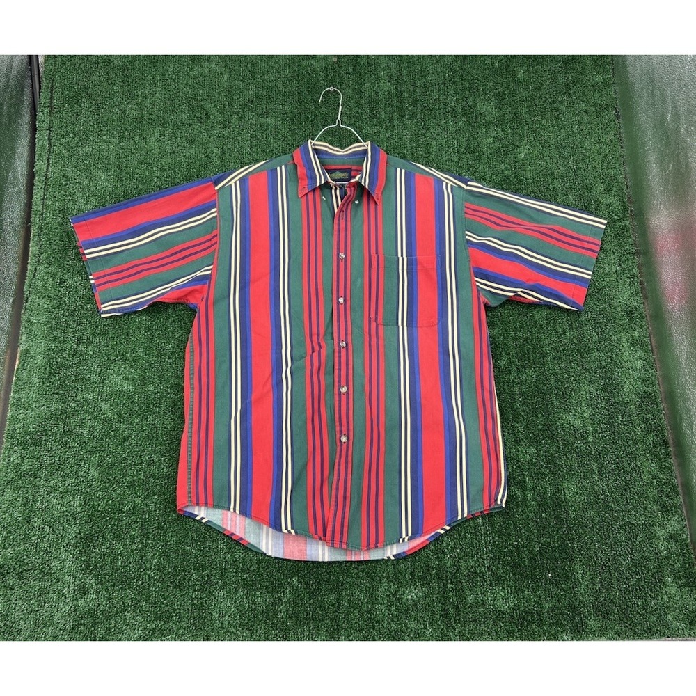 Vintage Specialty Collection Button Down Shirt Mens Medium Multicolor